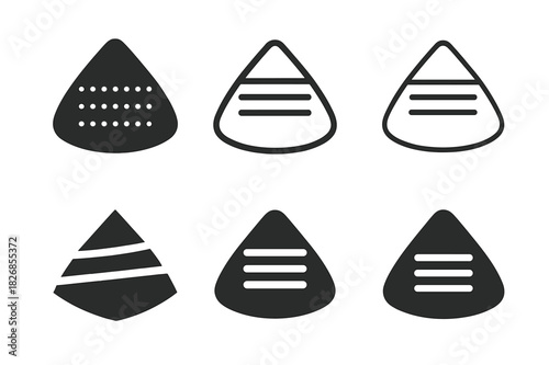 Passover Haggadah Icons. Passover Haggadah. Icon set. Set Logo of Passover Haggadah: Afikoman. harmonious logo variations of the same emblematic concept, each