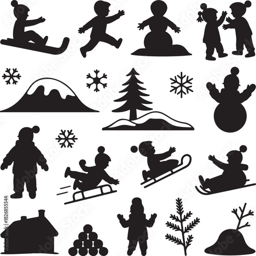 vector silhouettes of people