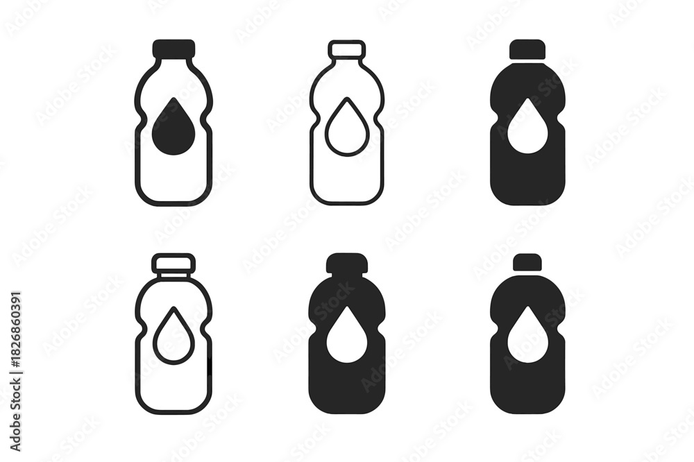 Fototapeta premium Sports Nutrition Icons. Sports nutrition. Icon set. Set Logo of Sports nutrition: Measuring scoop. harmonious logo variations of the same emblematic concept