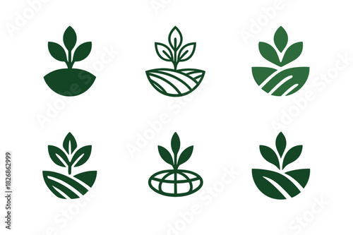 Raw Logo Variations. Raw. Icon set. Set Logo of raw: fresh harvest elements. harmonious logo variations of the same emblematic concept, each with different