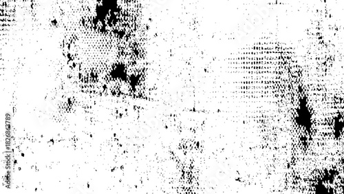 Abstract grunge overlay texture with distressed grain and halftone effects Vector, illustration