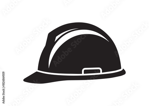 Hard hat icon, Hard hat silhouette vector