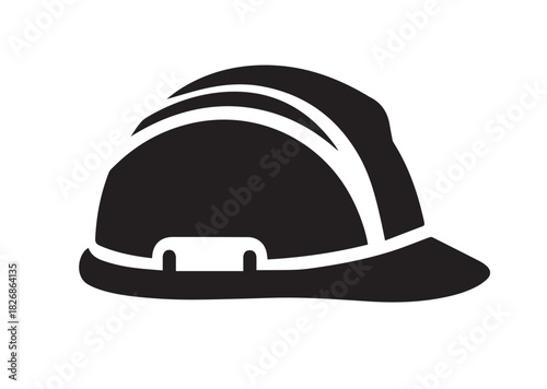 Hard hat icon, Hard hat silhouette vector