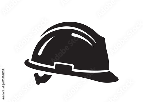 Hard hat icon, Hard hat silhouette vector