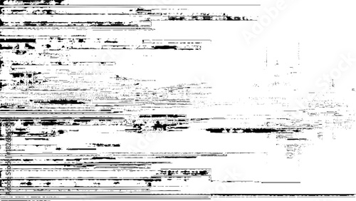 Abstract digital glitch pattern background with horizontal noise lines effect Vector, illustration