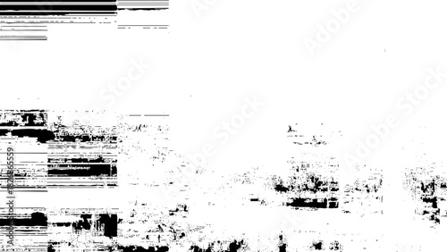 Digital grunge monochrome glitch texture background, abstract art effect. Vector, illustration