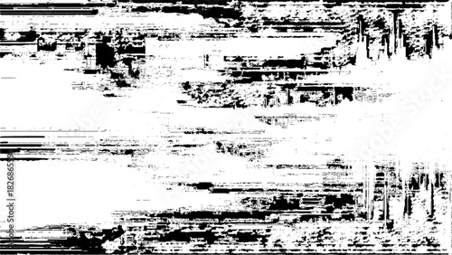 Abstract black and white horizontal grunge texture background overlay effect Vector, illustration