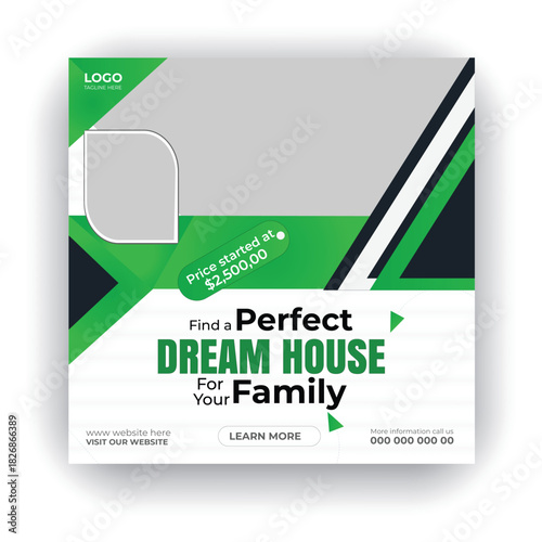 Modern furniture social media and Instagram post template design