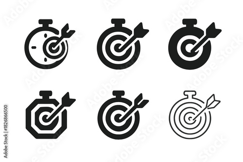 Decision-Making Icons. Improving decision-making in high-pressure situations. Icon set. Set Logo of improving decision-making in high-pressure situations: