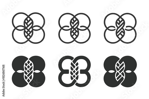 Youth Friendship Icon Set. Young people participating in social activities and friendships. Icon set. Set Logo of Young people participating in