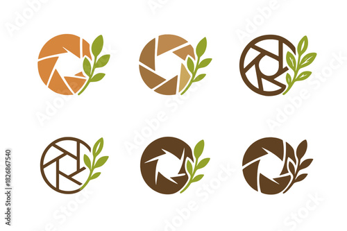Traditional Cuisine Logos. Food culture and traditional cuisine photography. Icon set. Set Logo of food culture and traditional cuisine photography: photo