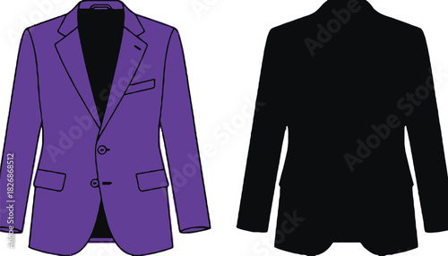 Shop stylish men blazers purple and black color fashion suits