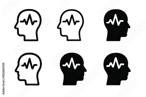 Decision-Making Icon Set. Improving decision-making in high-pressure situations. Icon set. Set Logo of improving decision-making in high-pressure situations: