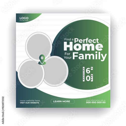 Modern furniture social media and Instagram post template design