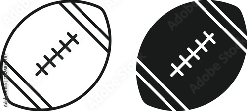 Rugby ball icon. Oval sport symbols. eam equipment symbol. Competition equipment sign. Team Sport Rugby Icon
