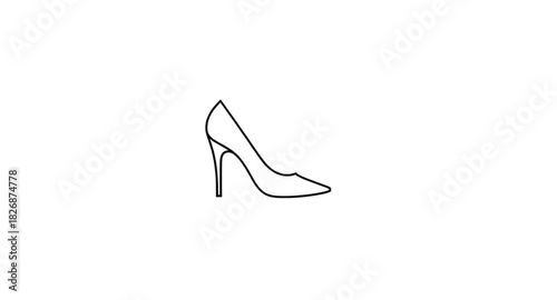 heels, highheel, pumps, stilettos, silhouette, footwear, fashion, stylish, elegant, chic, feminine, slim, tall, pointed, outline, vector, graphic, shape, form, contour, shadow, black, minimal, sleek, 