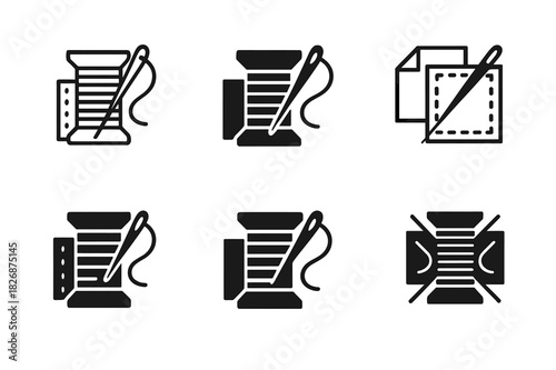 Handmade Crafts Logos. Creating and selling handmade crafts. Icon set. Set Logo of handmade crafts: handmade jewelry. harmonious logo variations of the same