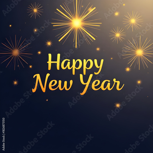 happy, newyear, greeting, festive, holiday, message, wishes, typography, script, calligraphy, elegant, stylish, modern, classic, golden, shiny, glitter, sparkle, glow, metallic, luxurious, bright, dec