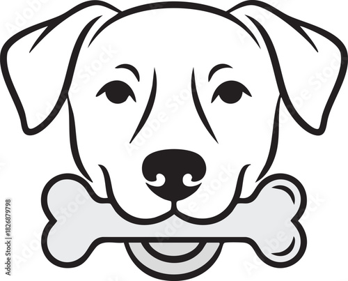 Funny cartoon vector illustration of a cute brown puppy dog