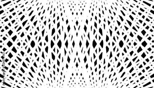 Black and white abstract geometric pattern with grunge effect for sporty background and design element. Vector Format Illustration 