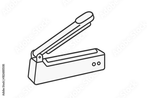 Open impulse heat sealer machine used for sealing plastic bags and product packaging