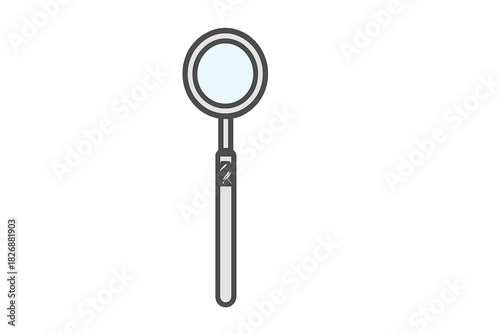 Essential dental mouth mirror tool used by dentists for professional oral examination and hygiene procedures