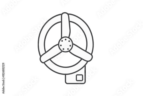 Detailed technical drawing of a rotary drone propeller and electric motor assembly mechanism