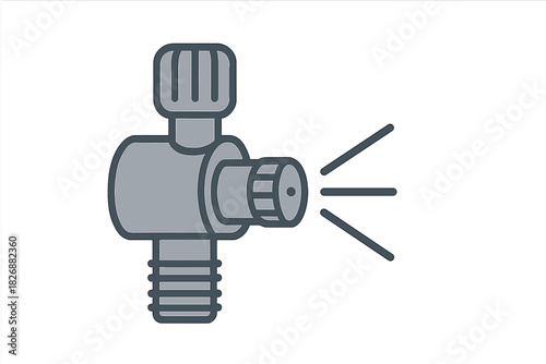 Adjustable spray nozzle head used for garden watering or irrigation systems