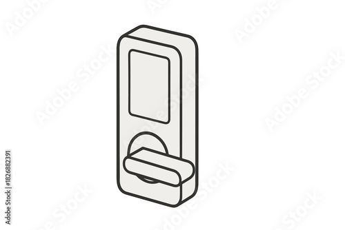 Modern electronic smart door lock device for home security and access control systems