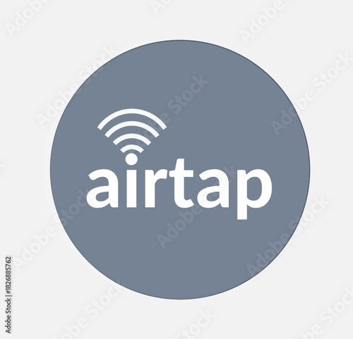 Minimalist Airtap WiFi Signal Icon