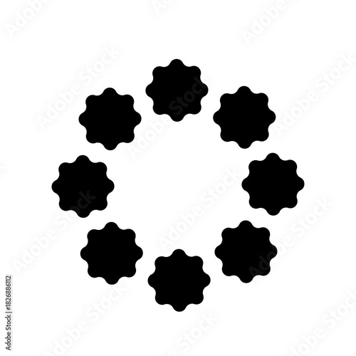 Y2K inspired abstract black vector art with clean outlines and transparent aesthetic for modern design projects.