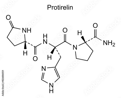 Protirelin, chemical structure of protirelin, drug substance