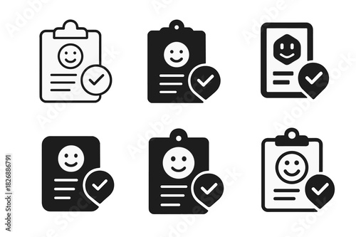 Feedback Logo Variations. The role of customer feedback in shaping marketing strategies. Icon set. Set Logo of feedback form. harmonious logo variations of the