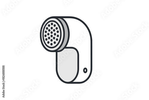 Modern handheld shower head fixture for bathroom plumbing and hygiene