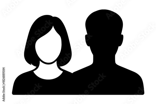 Generic profile icon showing silhouettes of a man and woman standing together