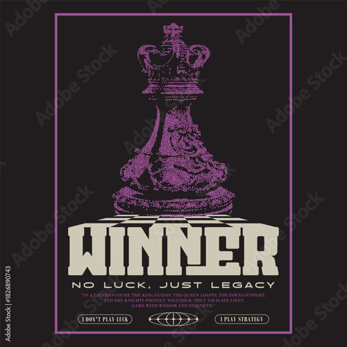 Chess with hand holding black pawn and king chess T-Shirt Print, Streetwear Clothing Urban Streetwear Design Print, modern art painting, retro halftone dot pattern, sports t-shirts, screen printing