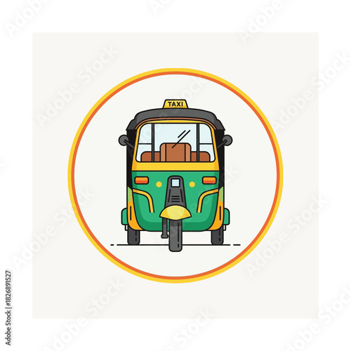 A small motorized taxi vector