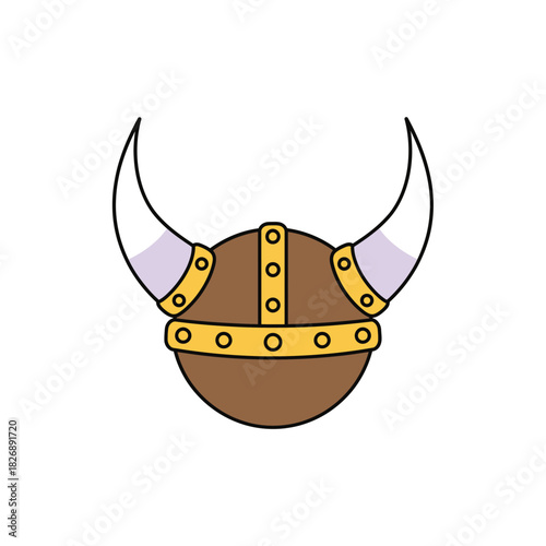 A Viking helmet vector