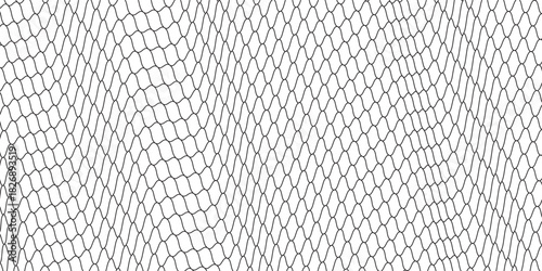 Curved net pattern. Seamless design for sportswear or equipment like soccer goals, volleyball nets, basketball hoops, hockey nets, and athletic gear. eps 10