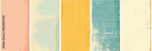 다채로운 색상의 빈티지 질감 배경, 추상적인 패턴과 텍스처 디자인