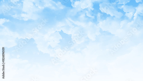 Abstract blurred beautiful soft cloud background. The sky is blue with a few clouds scattered throughout
