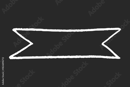 Retro inspired abstract doodle figure, frame with charcoal texture. Primitive geometric shape in quirky form, crayon squiggle.