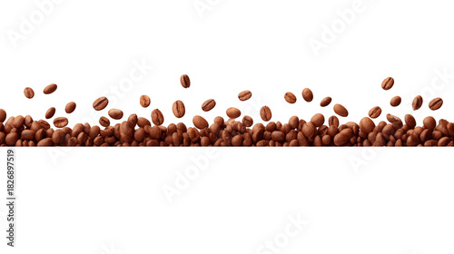 Coffee bean brown roasted isolated falling horizontal food caffeine aromatic background coffee bean brown roasted isolated falling horizontal food caffeine aromatic background fresh ingredient