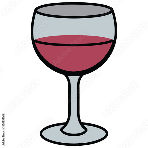 Two crystal glasses of red wine for a liquid celebration drink, isolated on white