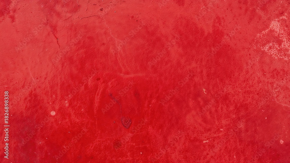 Naklejka premium Red textured surface with a slightly worn and uneven appearance.