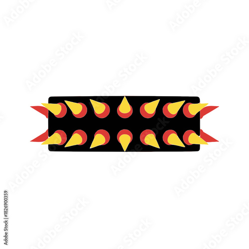 Spiked Punk Wristband Vector Illustration
