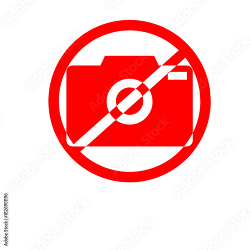 No Photography Symbol In Red Circle
