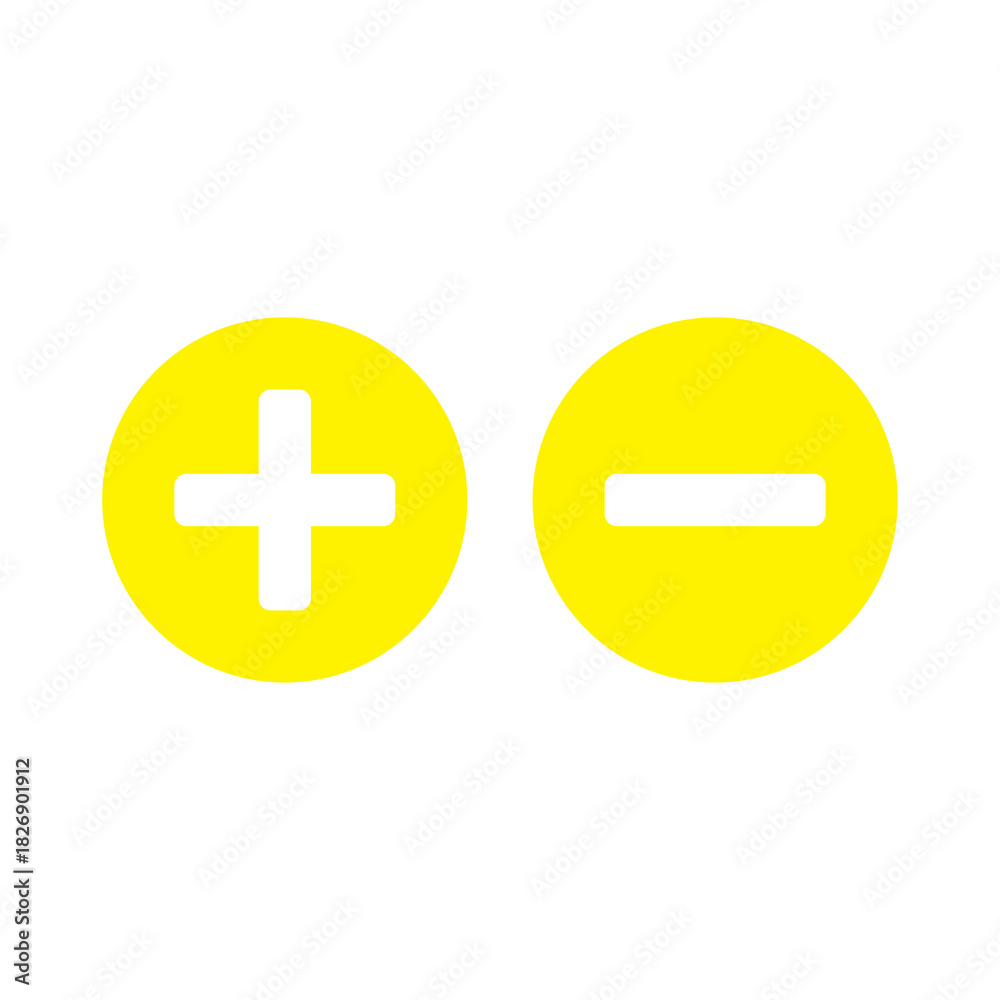 Obraz premium plus minus button icon
