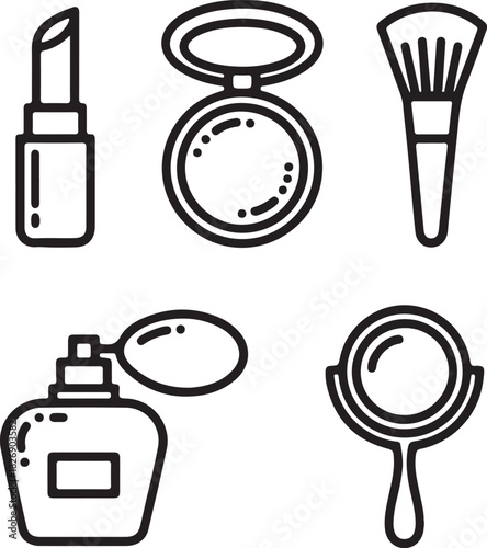 makeup icon set design