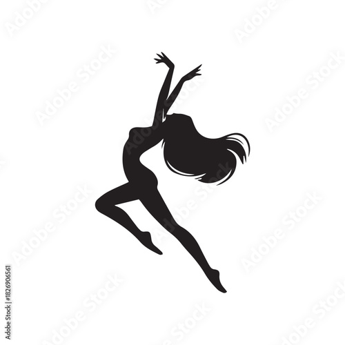 silhouette of a dancing woman